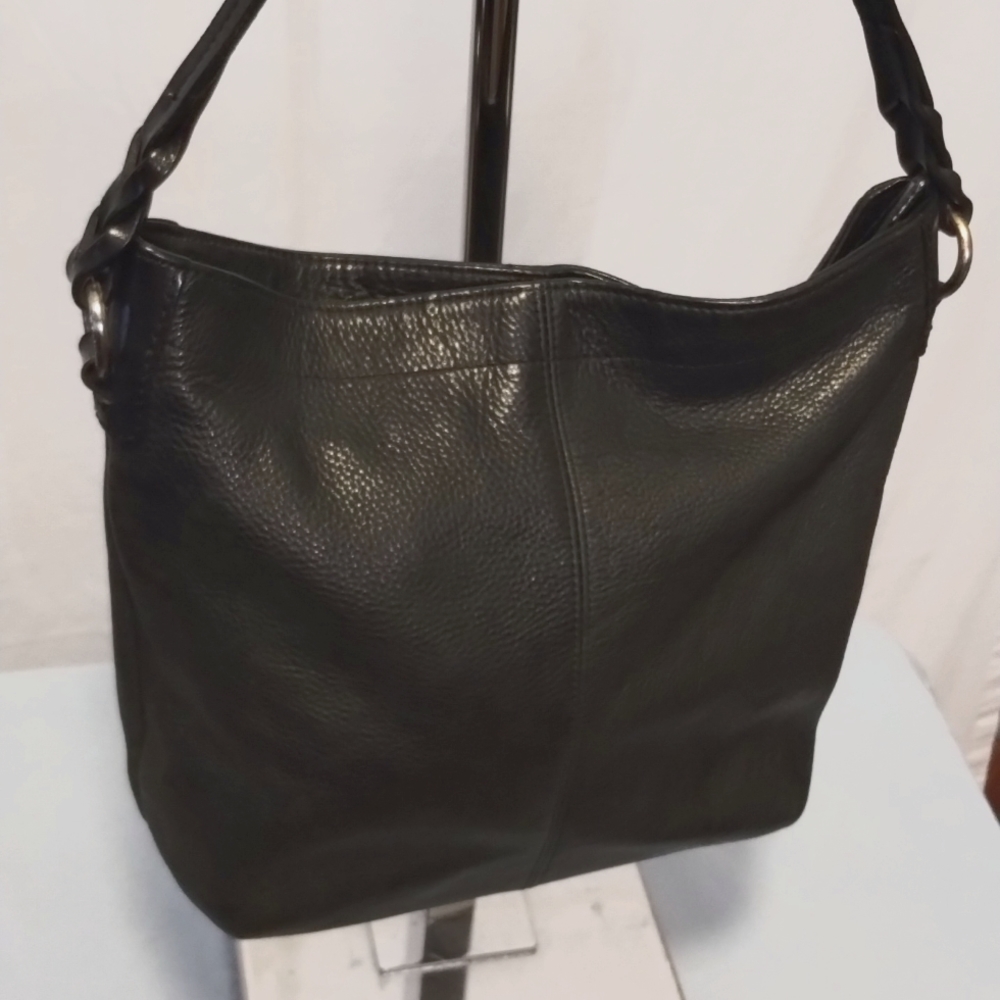 Black leather Fossil shoulder bag